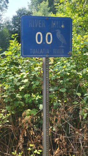 River Mile 00.0 Sign