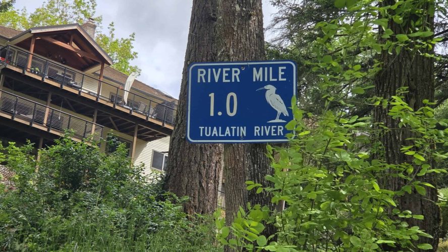 River Mile 1.0 Sign