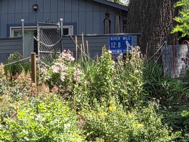 River Mile 12.8 Sign