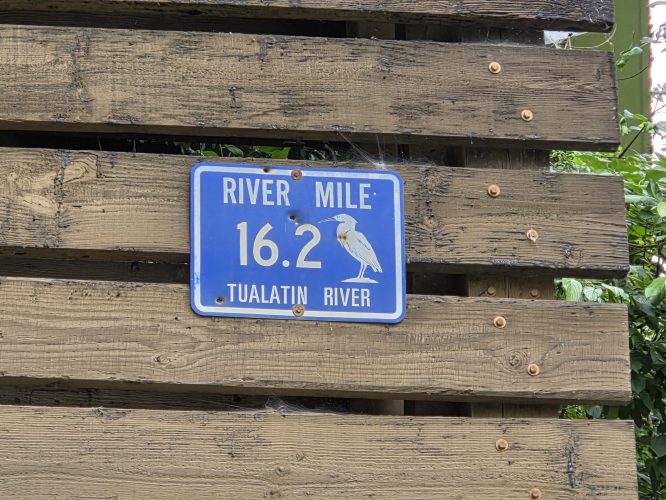 River Mile 16.2 Sign