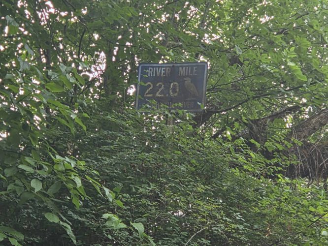River Mile 22.0 Sign