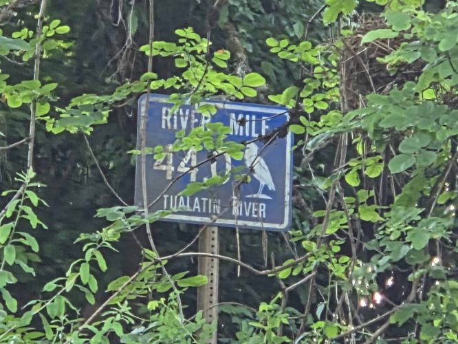 River Mile 44.0 Sign